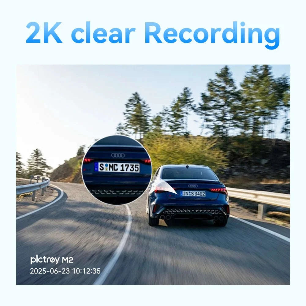 Pictrey M2 2K Dash Cam with Night Vision and Voice Control-Pictrey M2 / NO SD Card