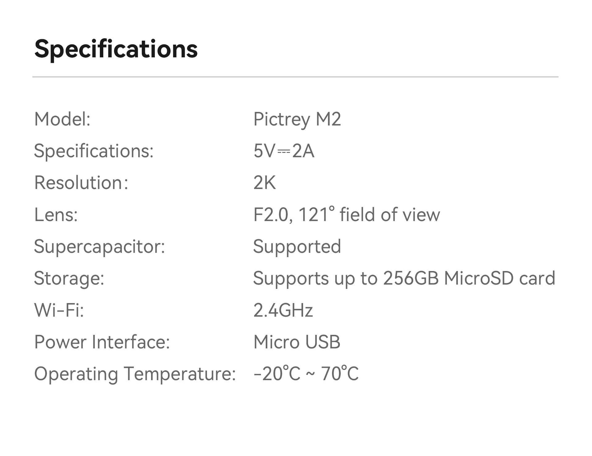 Pictrey M2 2K Dash Cam with Night Vision and Voice Control-Pictrey M2 / NO SD Card