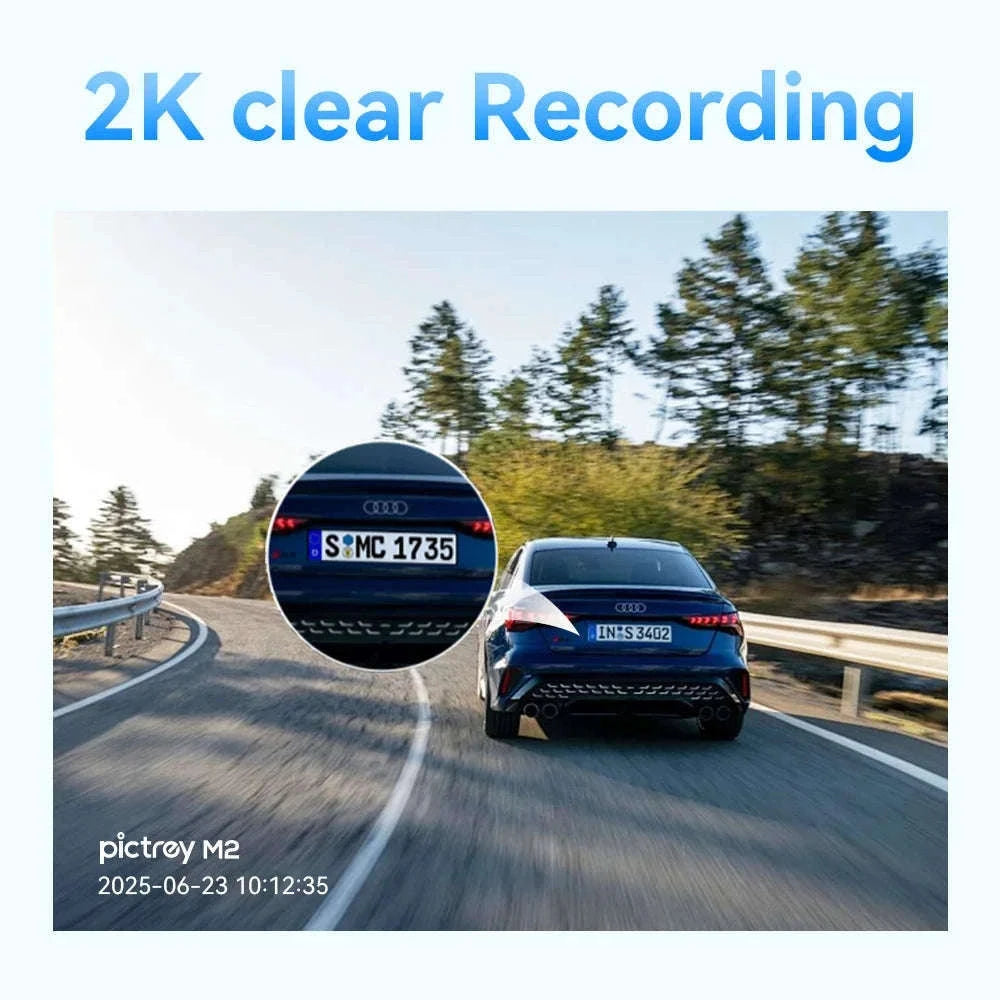 Pictrey M2 2K Dash Cam with Night Vision and Voice Control-Pictrey M2 / NO SD Card