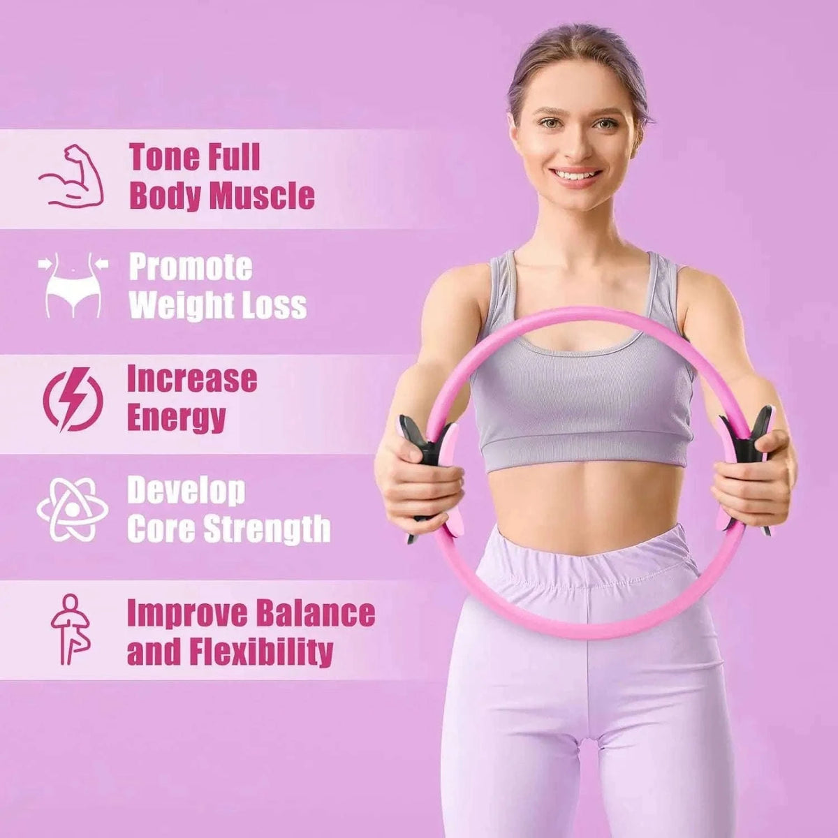 Pilates Magic Fitness Ring for Full-Body Toning and Control-SS-Blue(pink)