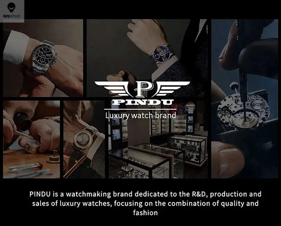 PINDU Roulette Watch – Automatic Timepiece with Rotating Casino Dial-gold black