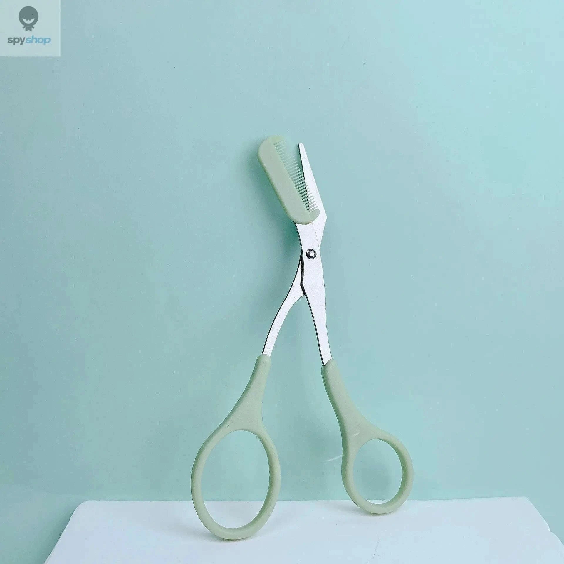 Pink Eyebrow Scissors – Precision Grooming with Built‑In Comb and Ergonomic Control-Pink