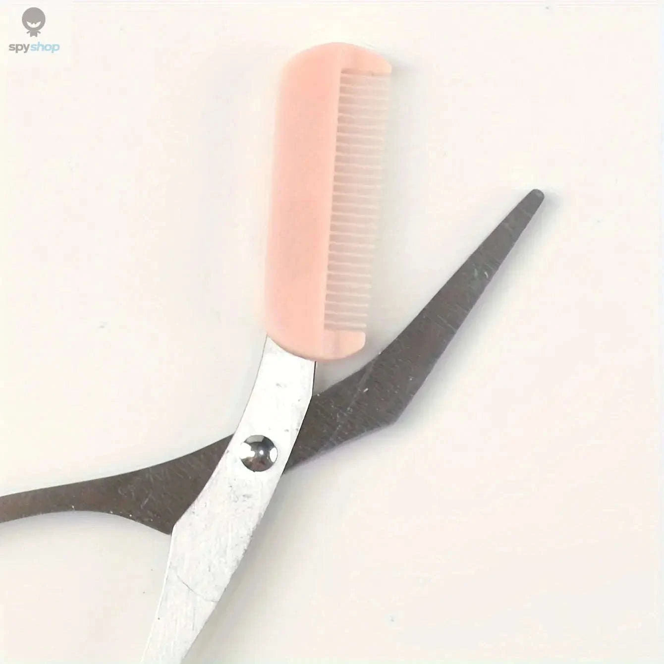 Pink Eyebrow Scissors – Precision Grooming with Built‑In Comb and Ergonomic Control-Pink