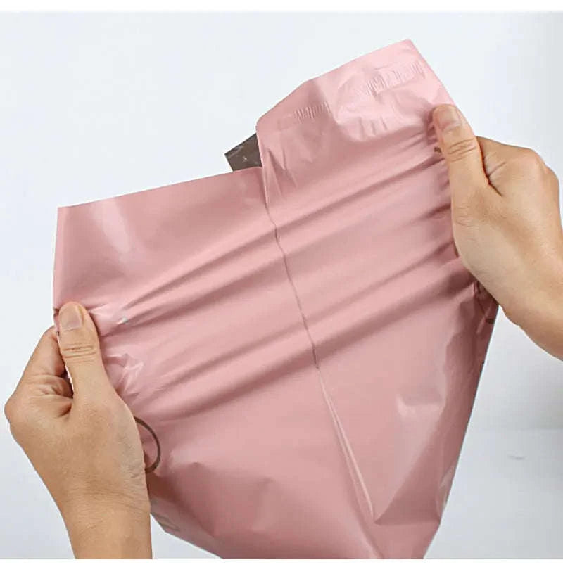 Pink Poly Mailing Pouch with Thank You Design-23x26x4 cm 20pcs