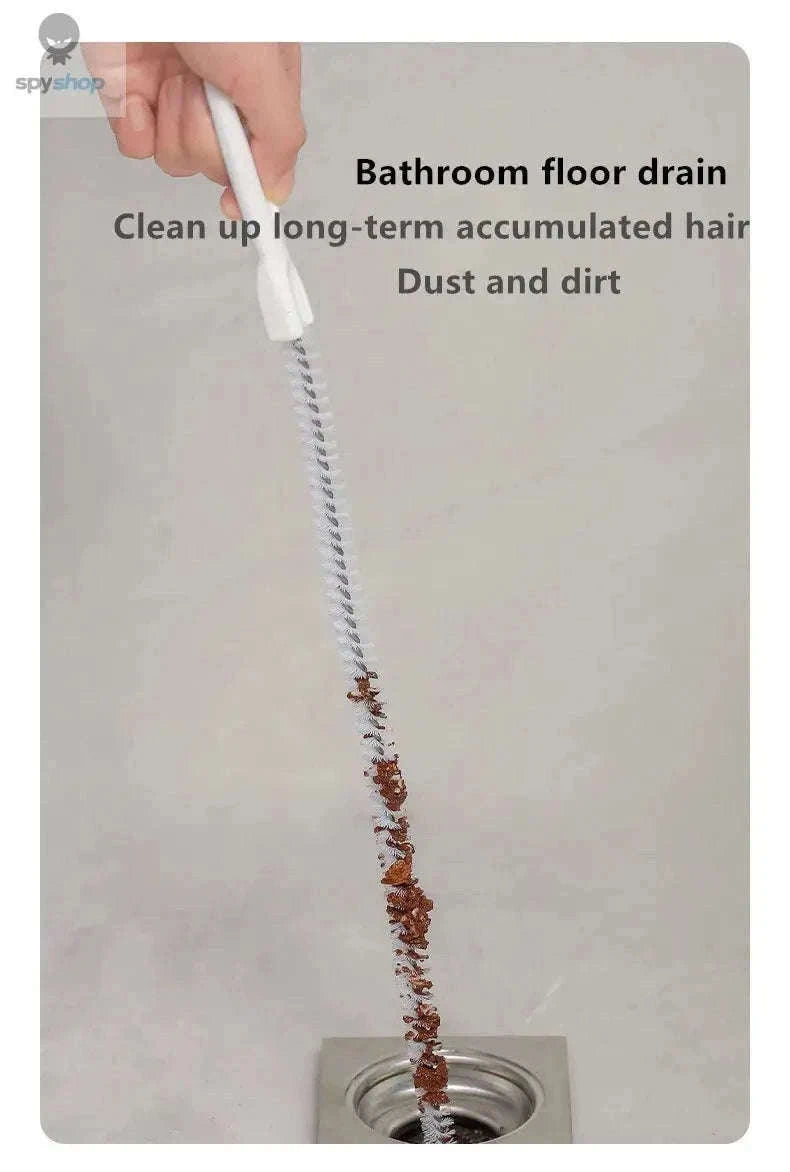 Pipe Dredging Brush for Fast, Chemical-Free Drain Cleaning-White
