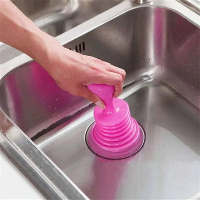 Pipeline Dredge Suction Cup Toilet Plunger for Tough Clogs-blue