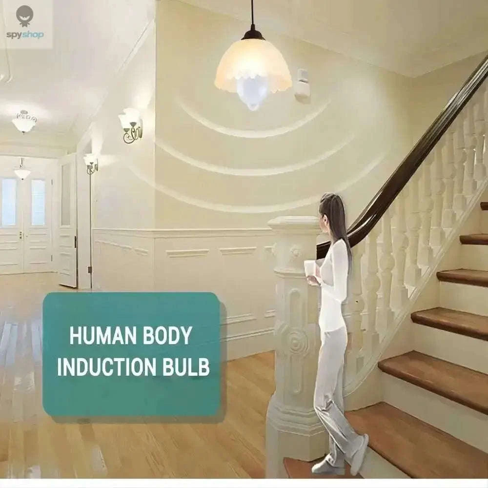 PIR Motion Sensor LED Bulb 12W E27 Smart Light-white