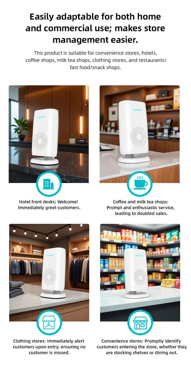 PIR Motion Sensor Welcome Chime Alarm for Shop and Home-Split-type Version