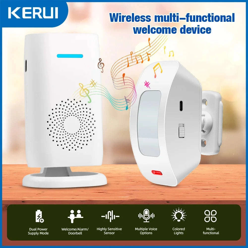 PIR Motion Sensor Welcome Chime Alarm for Shop and Home-Split-type Version