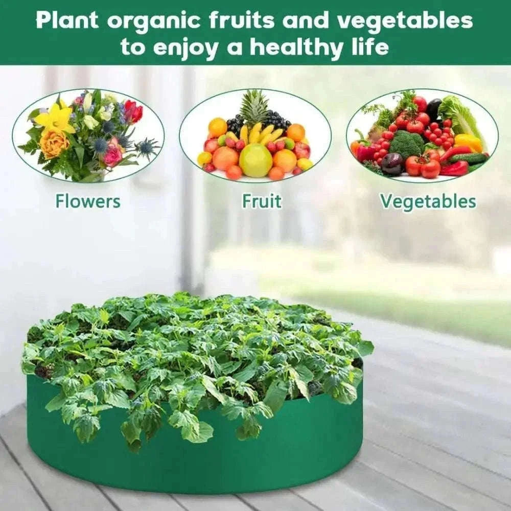 Plant Growing Bag with Handles for Easy Home Gardening-Green / 127x30cm