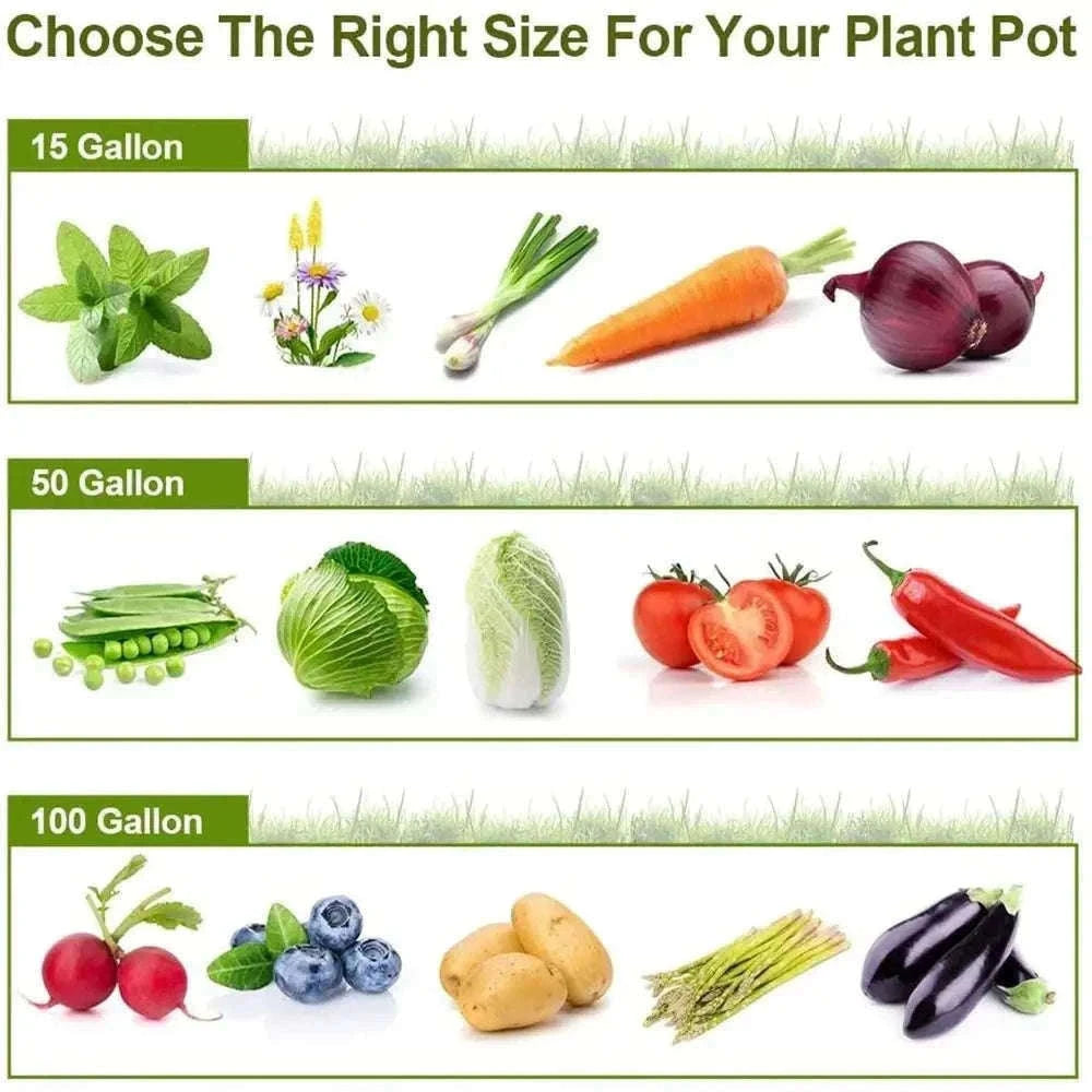 Plant Growing Bag with Handles for Easy Home Gardening-Green / 127x30cm