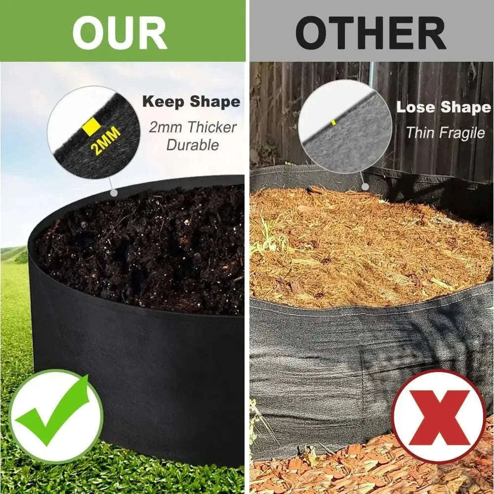 Plant Growing Bag with Handles for Easy Home Gardening-Green / 127x30cm