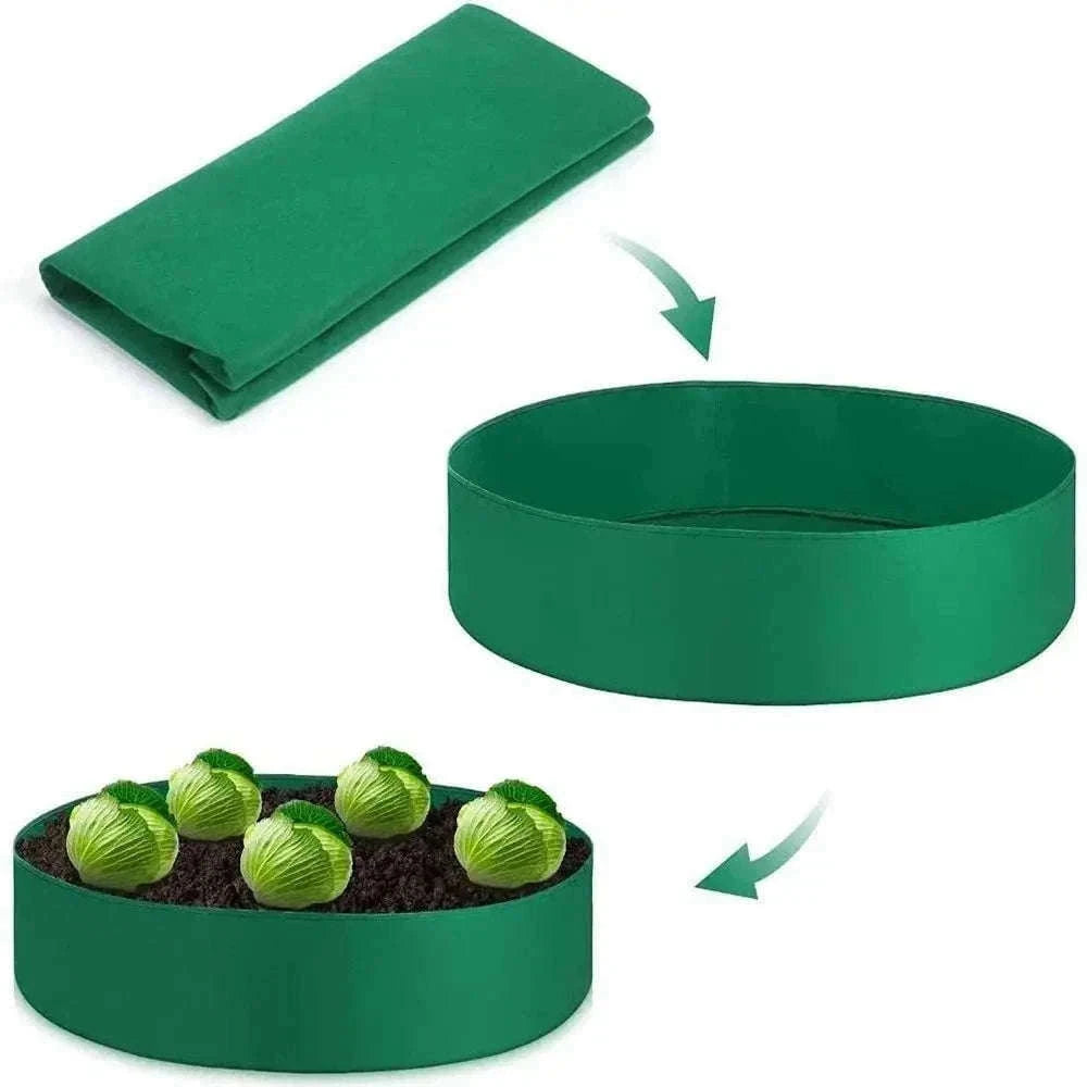 Plant Growing Bag with Handles for Easy Home Gardening-Green / 127x30cm