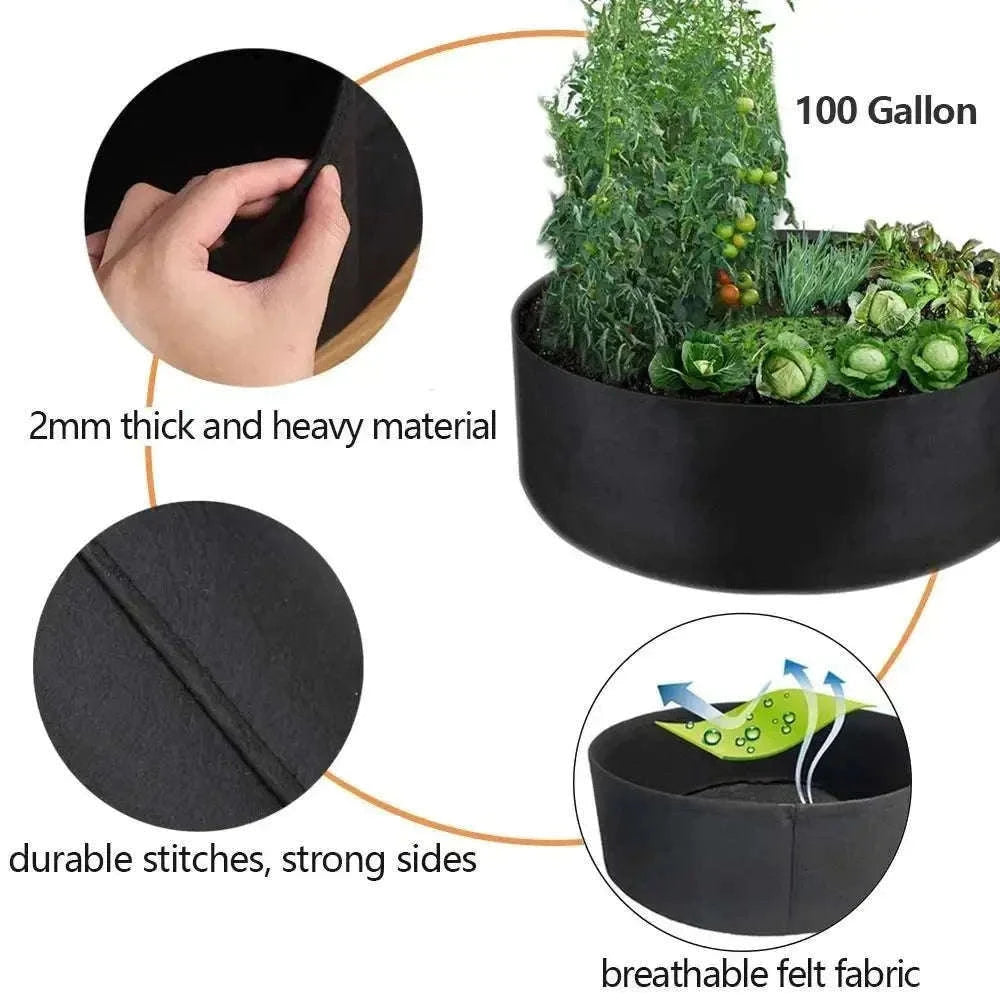 Plant Growing Bag with Handles for Easy Home Gardening-Green / 127x30cm