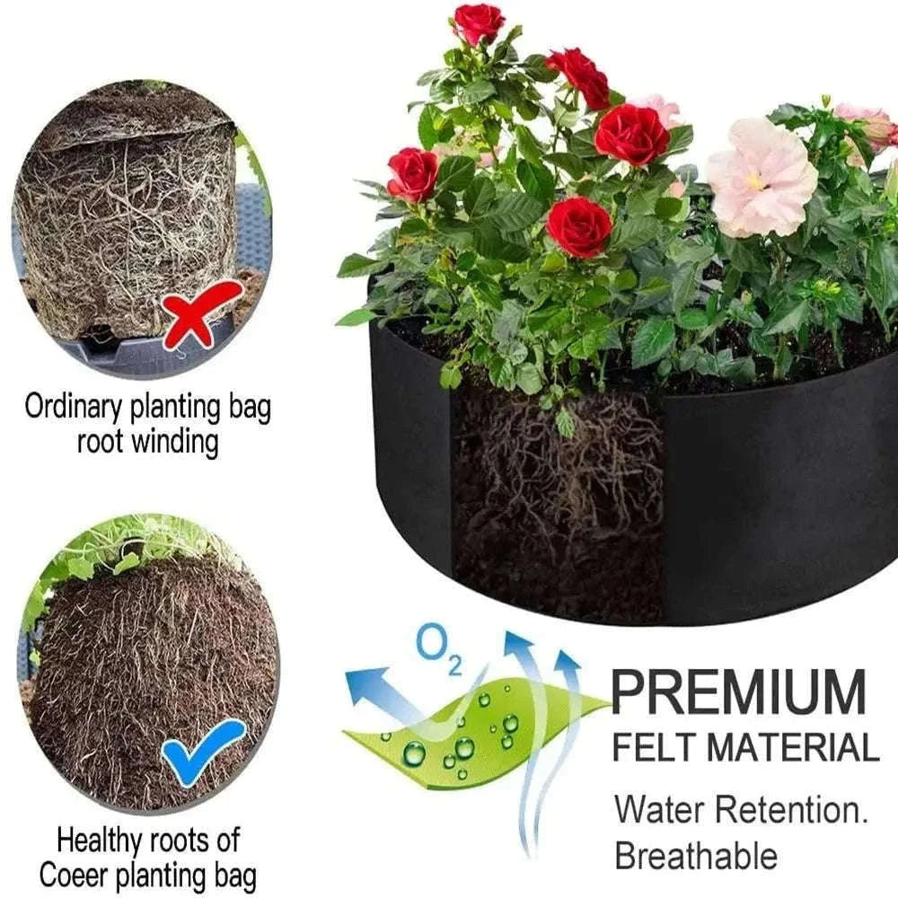 Plant Growing Bag with Handles for Easy Home Gardening-Green / 127x30cm