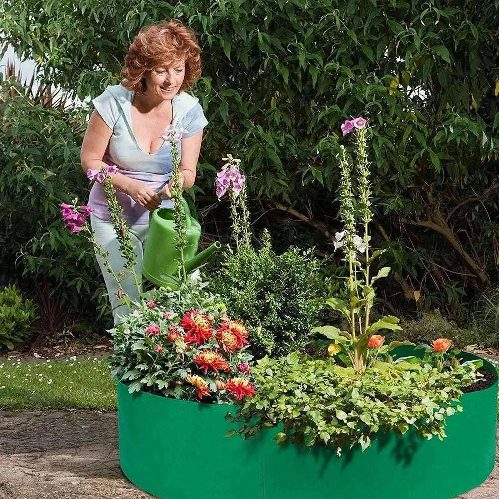 Plant Growing Bag with Handles for Easy Home Gardening-Green / 127x30cm