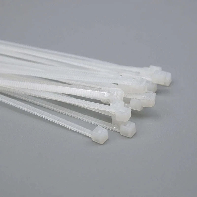 Plastic Nylon Cable Ties Bulk Pack-100pcs / Black(2.5x200mm)