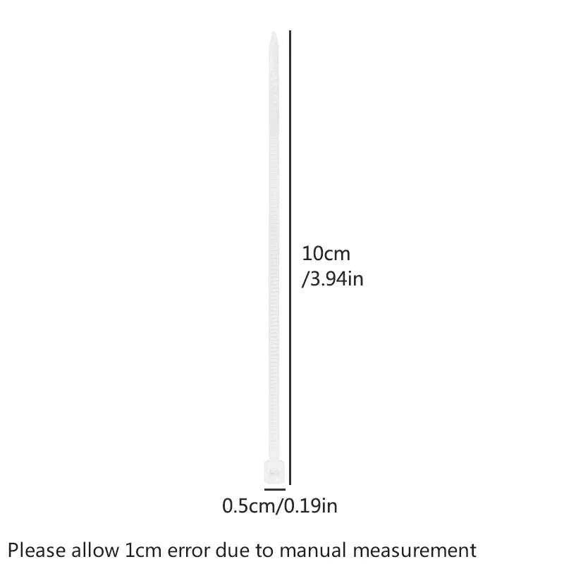 Plastic Nylon Cable Ties Bulk Pack-100pcs / Black(2.5x200mm)