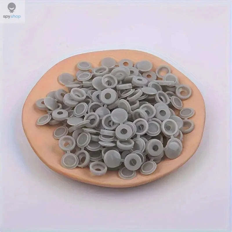 Plastic Screw Caps 50PCS Bag-Grey