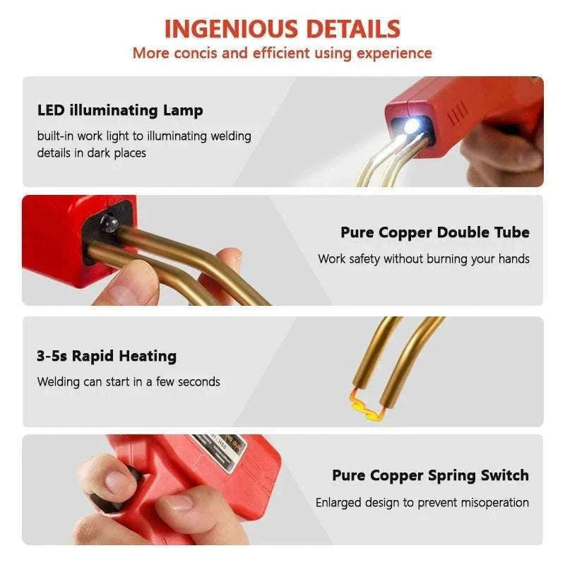 Plastic Welding Machine Pro for Fast, Controlled Repairs-Red with 800pcs / 220V