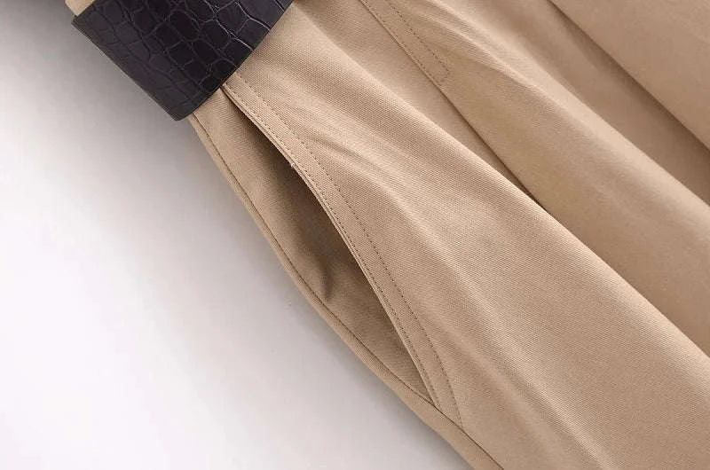 Pleated Midi Dress with Belt – Elegant Summer Sundress-Sleeveless Dress / M / CHINA