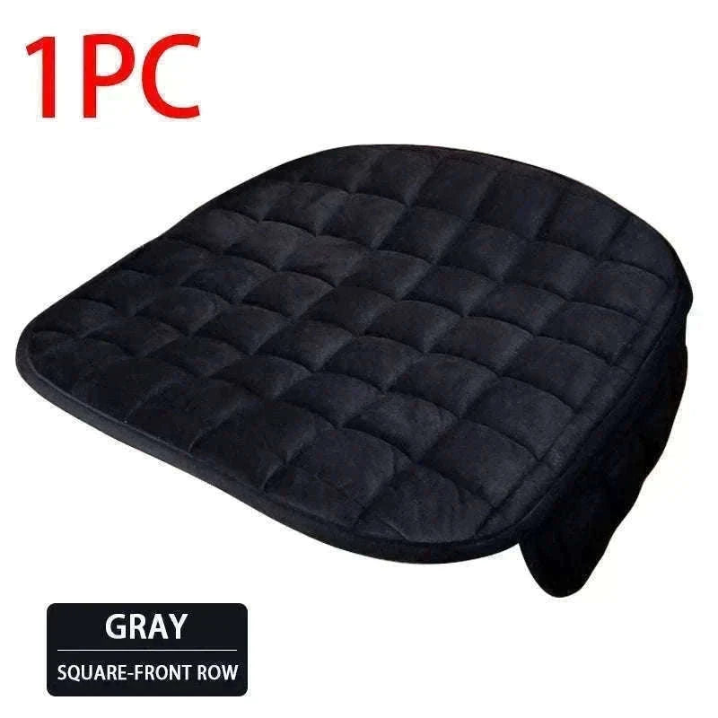 Plush Car Seat Cover Anti-Scratch Universal Seat Protector-Beige Front 1pc