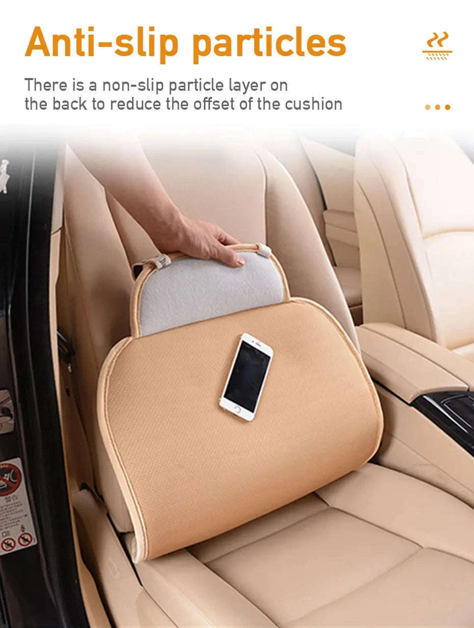 Plush Car Seat Cover with Backrest Pad-Gray Front 1pc