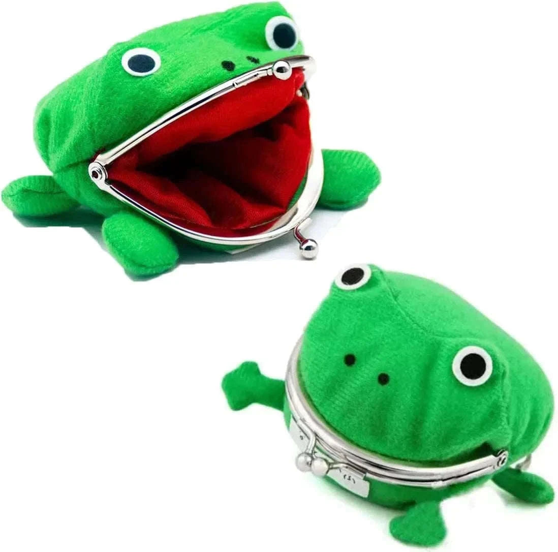 Plush Frog Coin Purse for Coins, Keys, and Small Essentials-1pcs