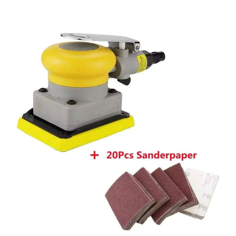 Pneumatic Car Air Sander Polisher 70x100mm with 20 Sandpapers-with 20pcs 320grit