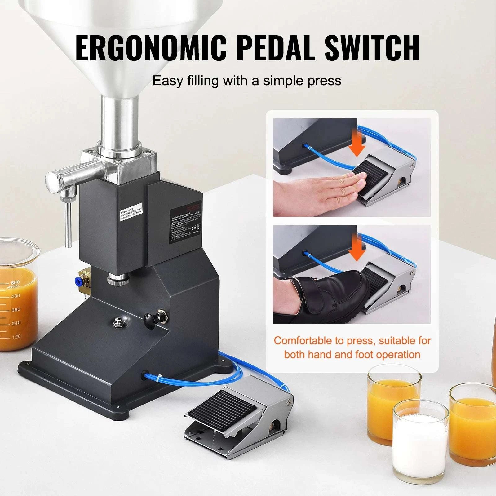 Pneumatic Liquid Filling Machine 5–50ml with Pedal Control-5-50ml / CZECH REPUBLIC