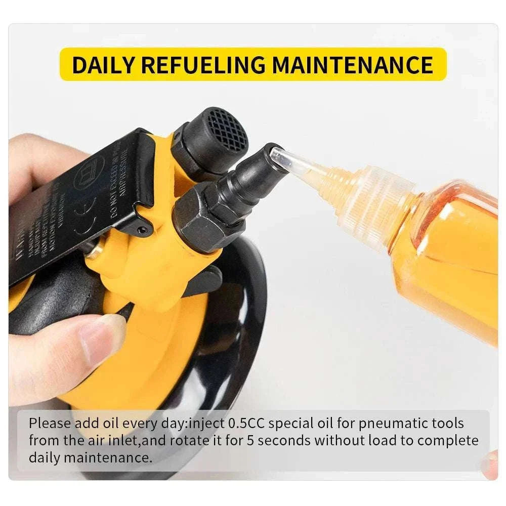 Pneumatic Orbital Sander 5"/6" 10000RPM Air Polisher EU Connector-5inch no Vacuum