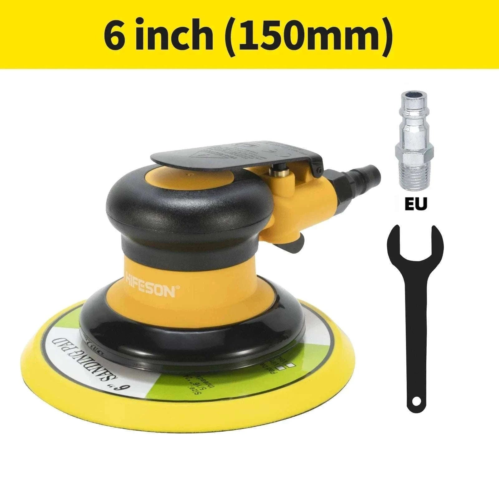 Pneumatic Orbital Sander 5"/6" 10000RPM Air Polisher EU Connector-5inch no Vacuum