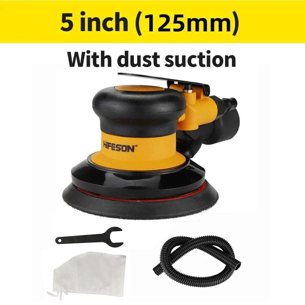 Pneumatic Orbital Sander 5"/6" 10000RPM Air Polisher EU Connector-5inch no Vacuum