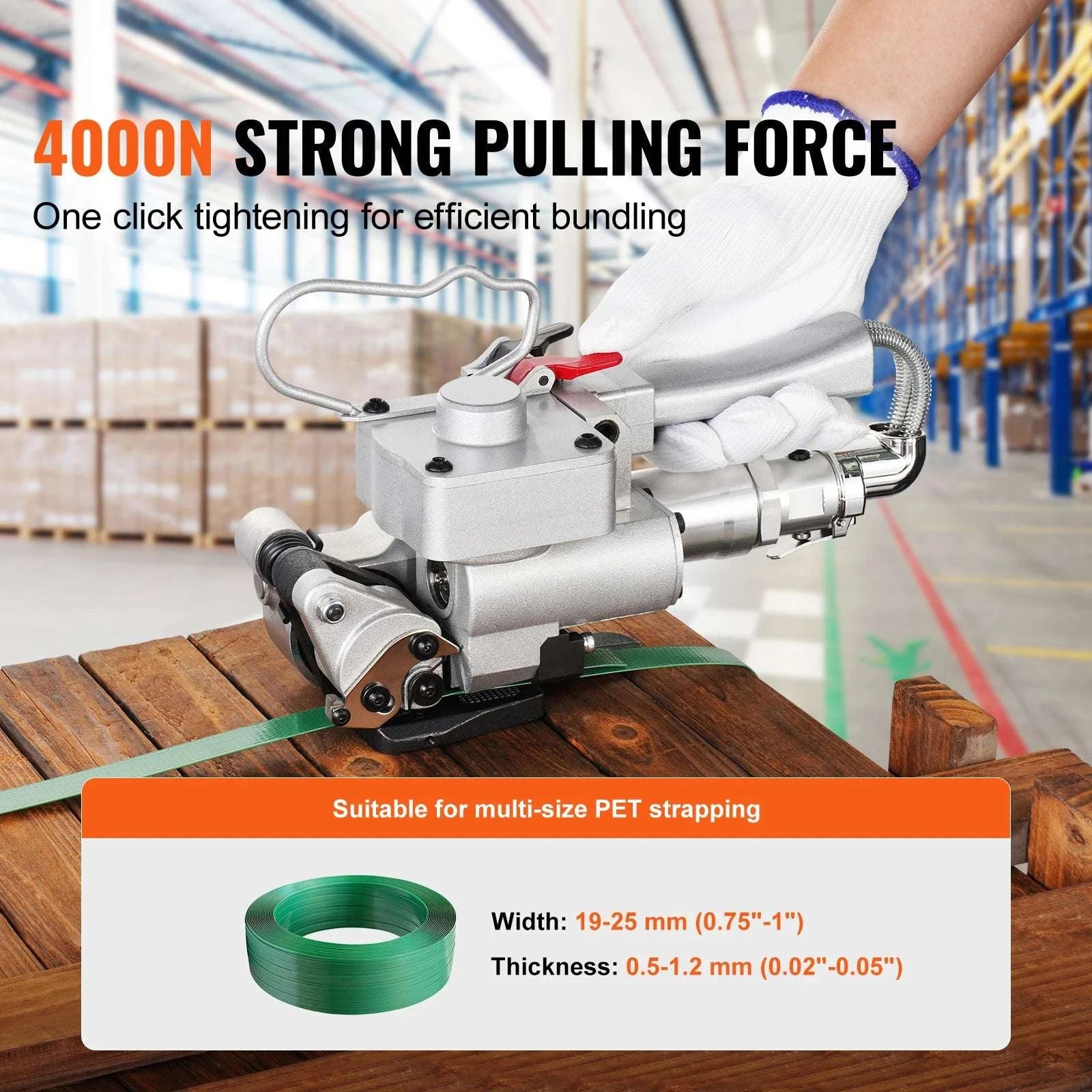 Pneumatic Strapping Tool 4000N Handheld PET Banding Machine-4000N / United States