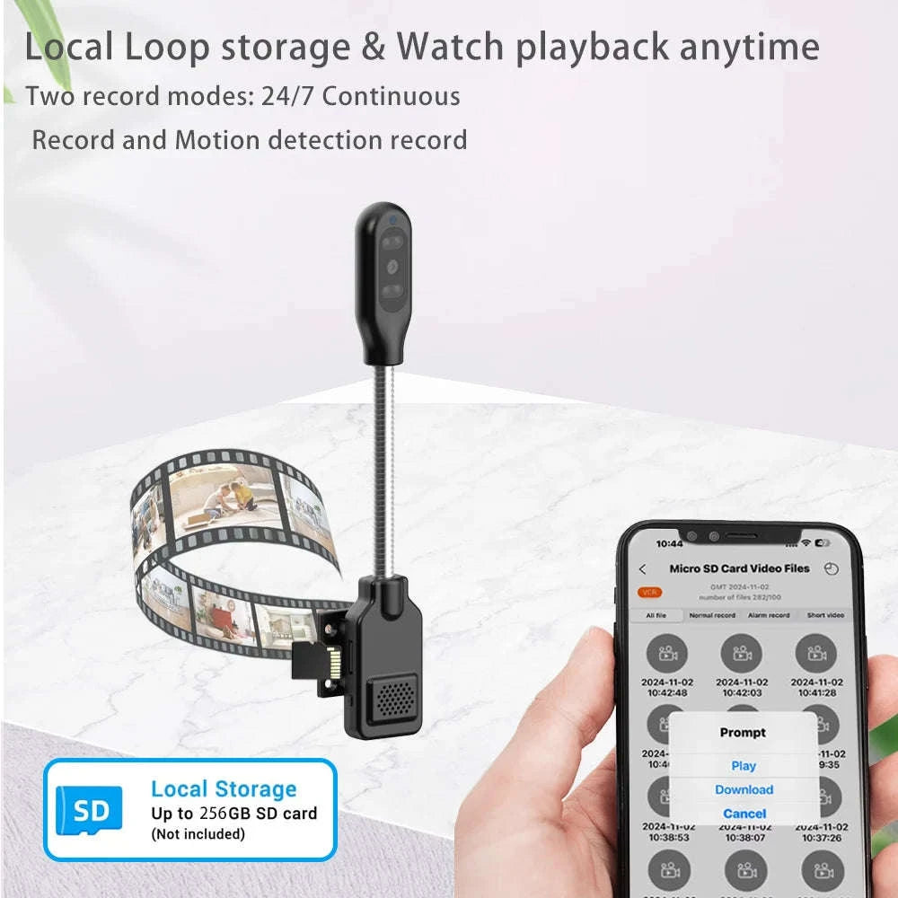 PNZEO Compact Indoor Plug‑in Smart Security Camera-W8