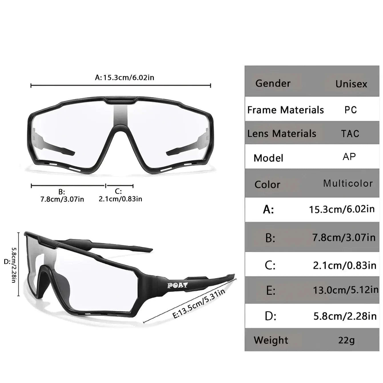 POAT Photochromic Cycling Sunglasses-AP2