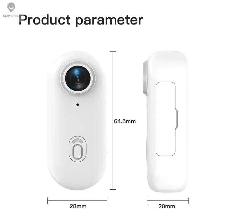 Pocket 4K Mini Camera – Ultra‑Portable Action Capture with Magnetic Mounts-UHD Pro 4K (White) / With 32G TF Card / CHINA