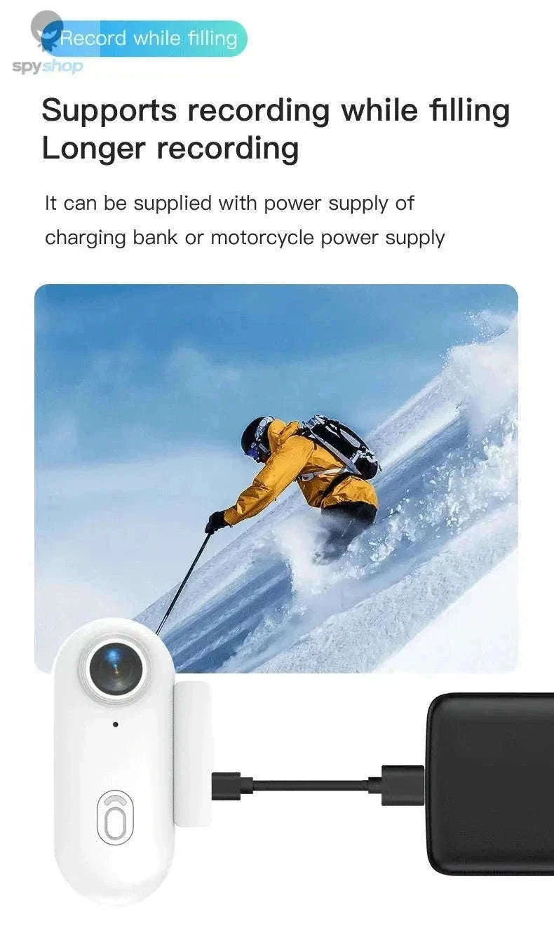 Pocket 4K Mini Camera with Magnetic Mounts-UHD Pro 4K (White) / With 32G TF Card / China Mainland