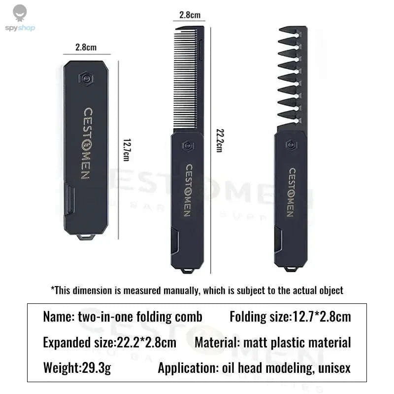 Pocket Folding Comb – Compact Grooming Tool for Hair and Beard-Purple