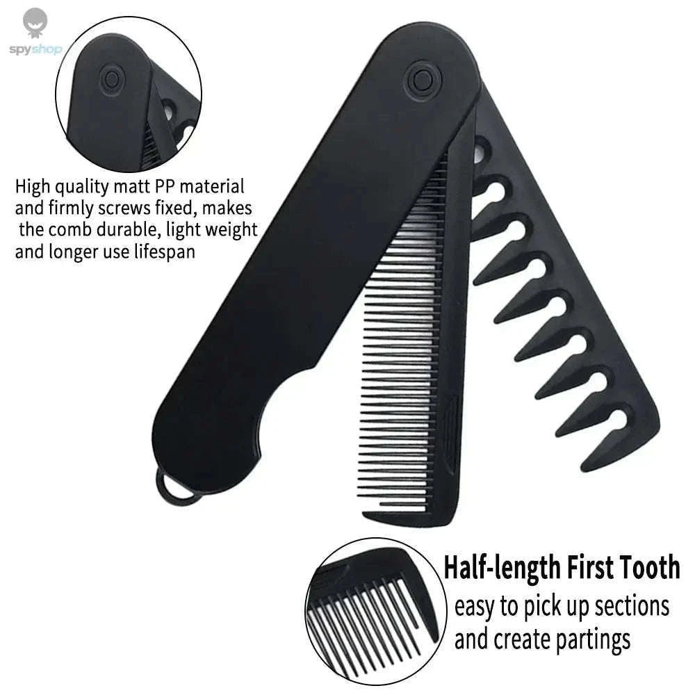 Pocket Folding Comb for Hair and Beard Grooming On the Go-Purple