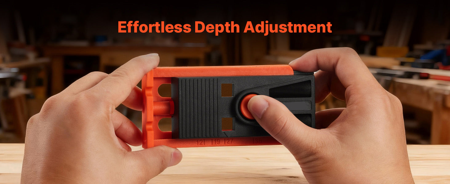 Adjustable Pocket Hole Jig Kit 1/2–1-1/2 in for Woodworking