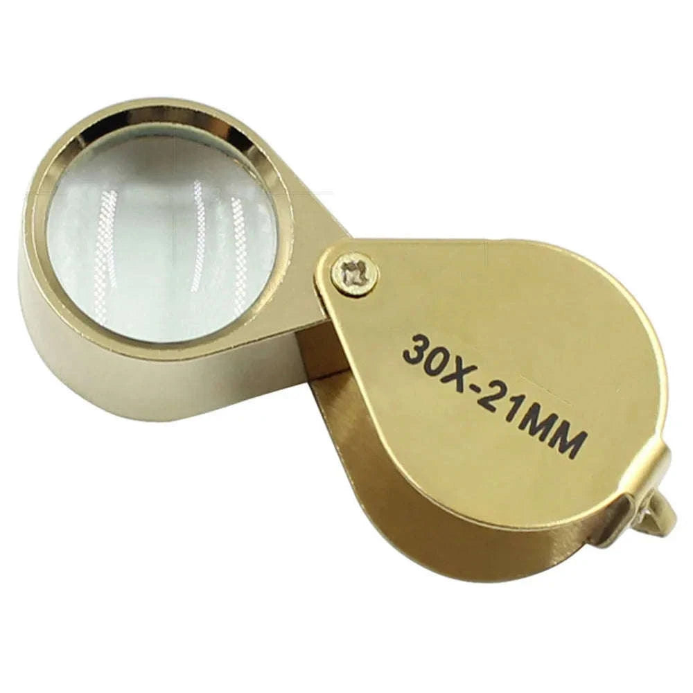 Pocket Jewelry Loupe 30X Magnifier for Jewellers and Collectors-Silver