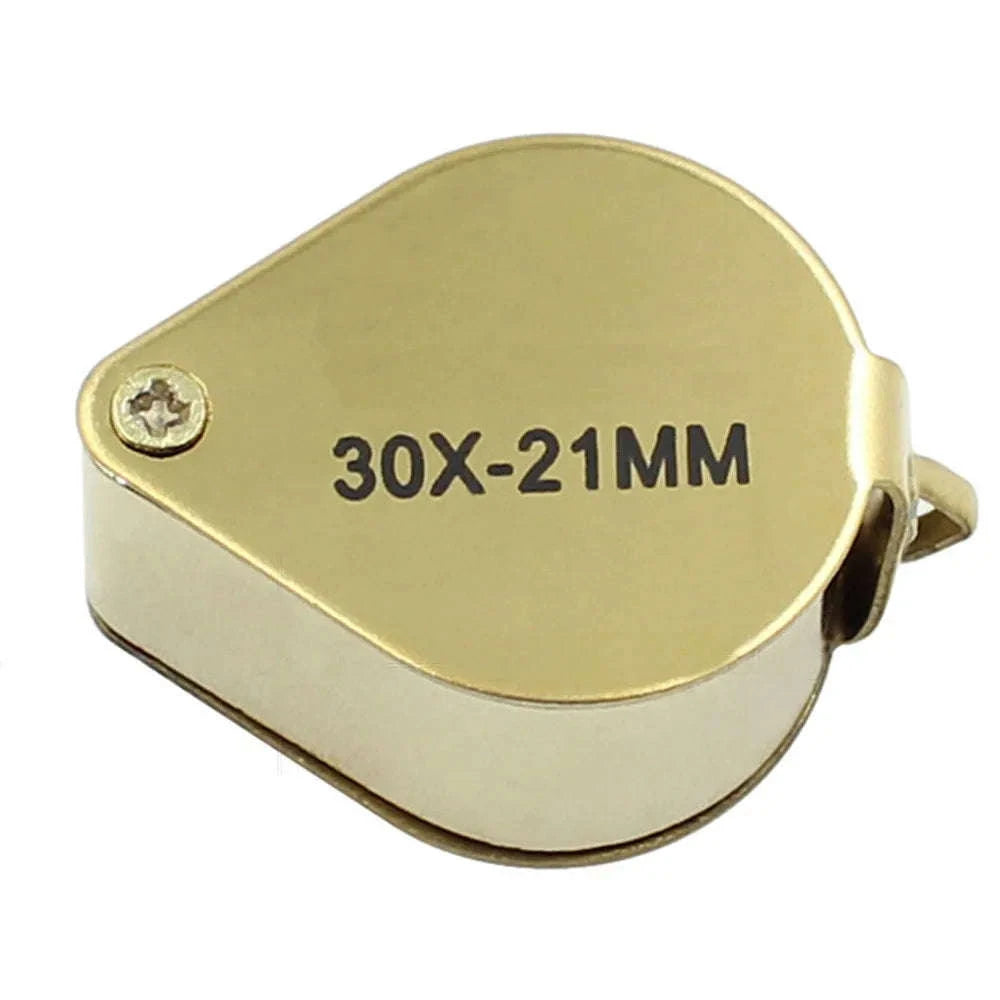 Pocket Jewelry Loupe 30X Magnifier for Jewellers and Collectors-Silver