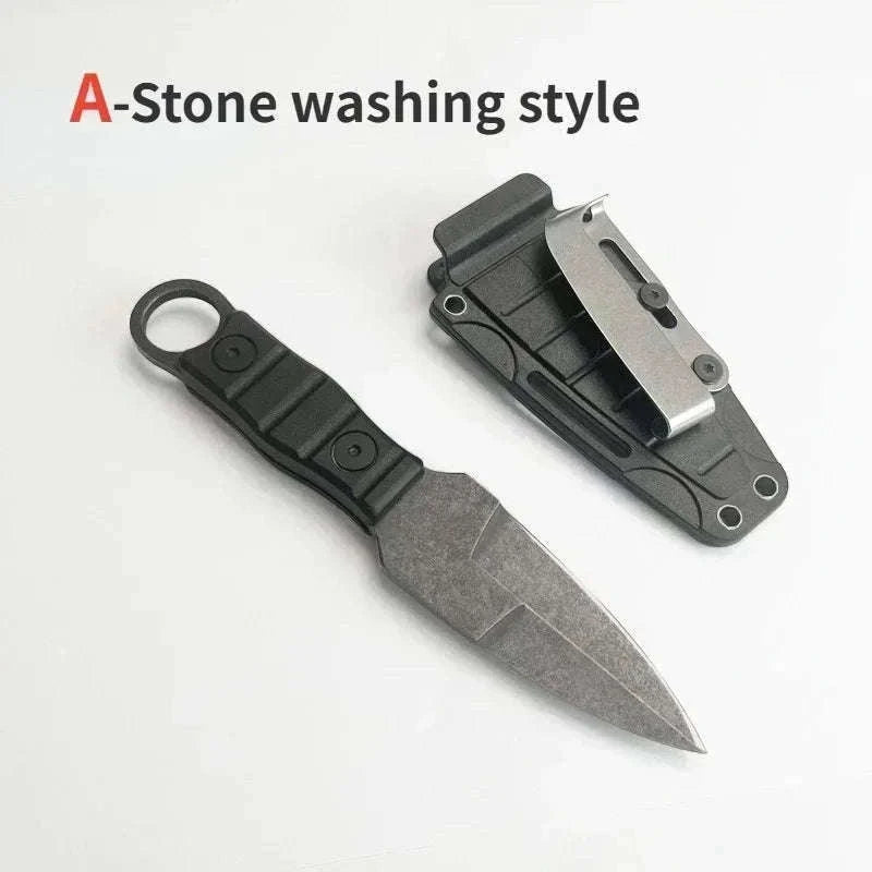 Pocket Knife with K Sheath for Outdoor and Everyday Use-D