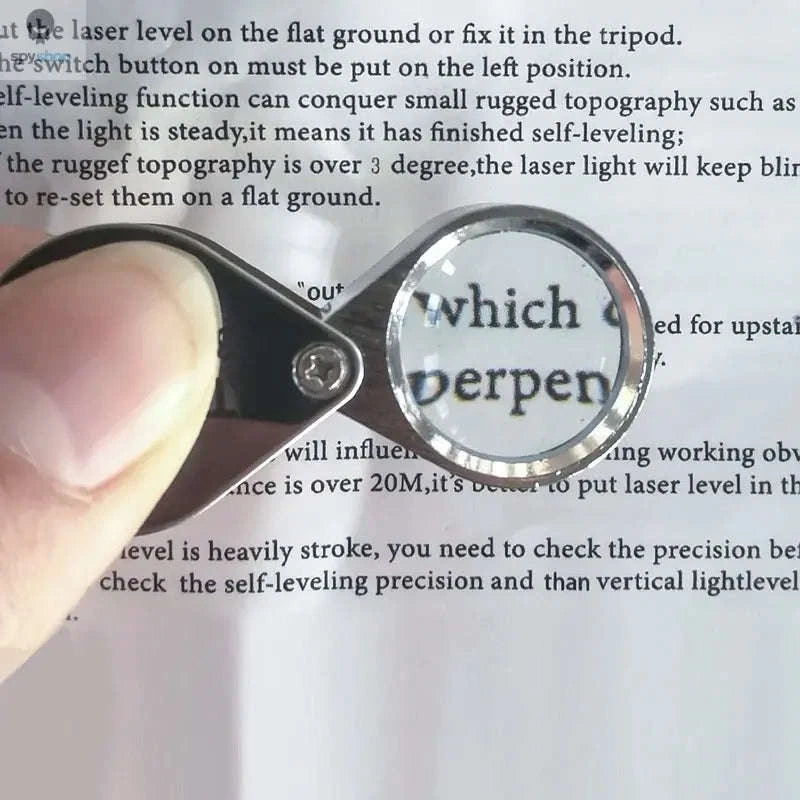 Pocket Loupe Magnifier – 10–30X Triplet Lens for Precision Viewing-Silver 20X