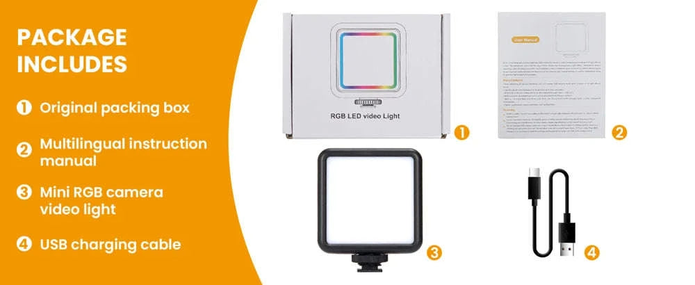 Pocket RGB Fill Light Portable LED Video Light-Default Title