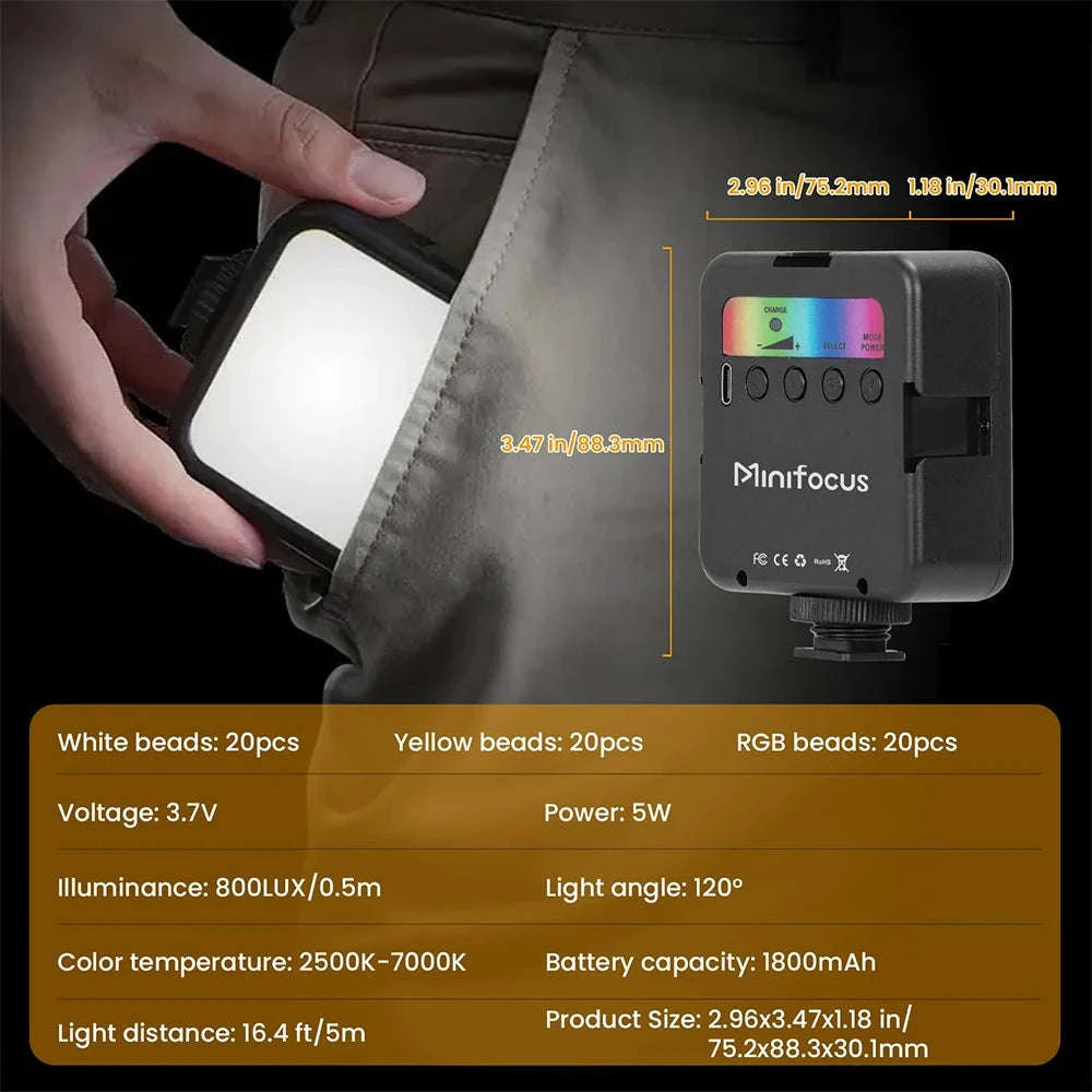 Pocket RGB Fill Light Portable LED Video Light-Default Title