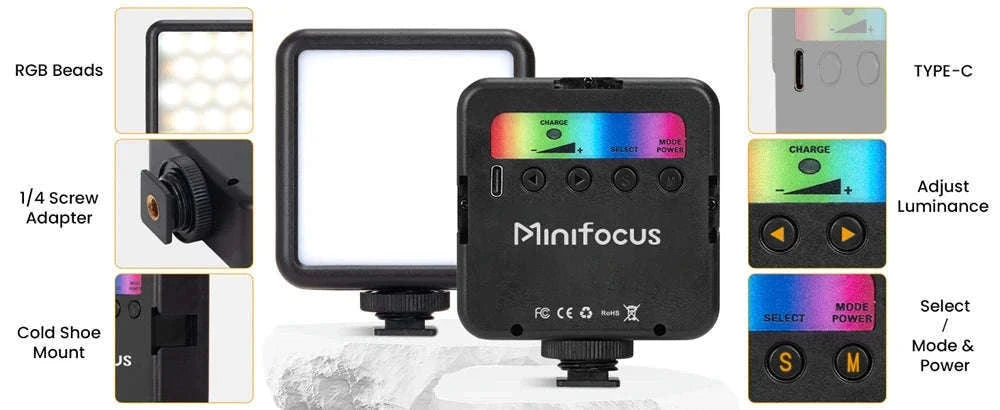 Pocket RGB Fill Light Portable LED Video Light-Default Title