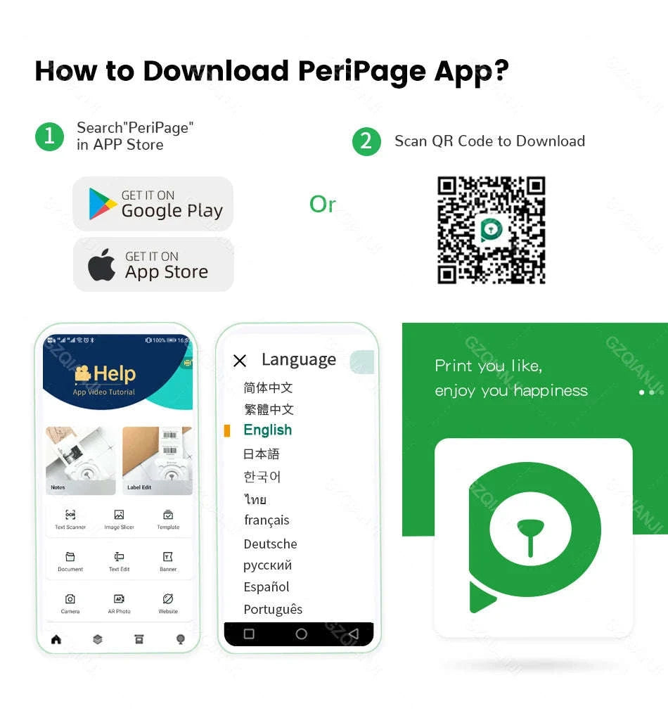 Pocket Thermal Printer 2” 304DPI Bluetooth Mini-304dpi RD Printer