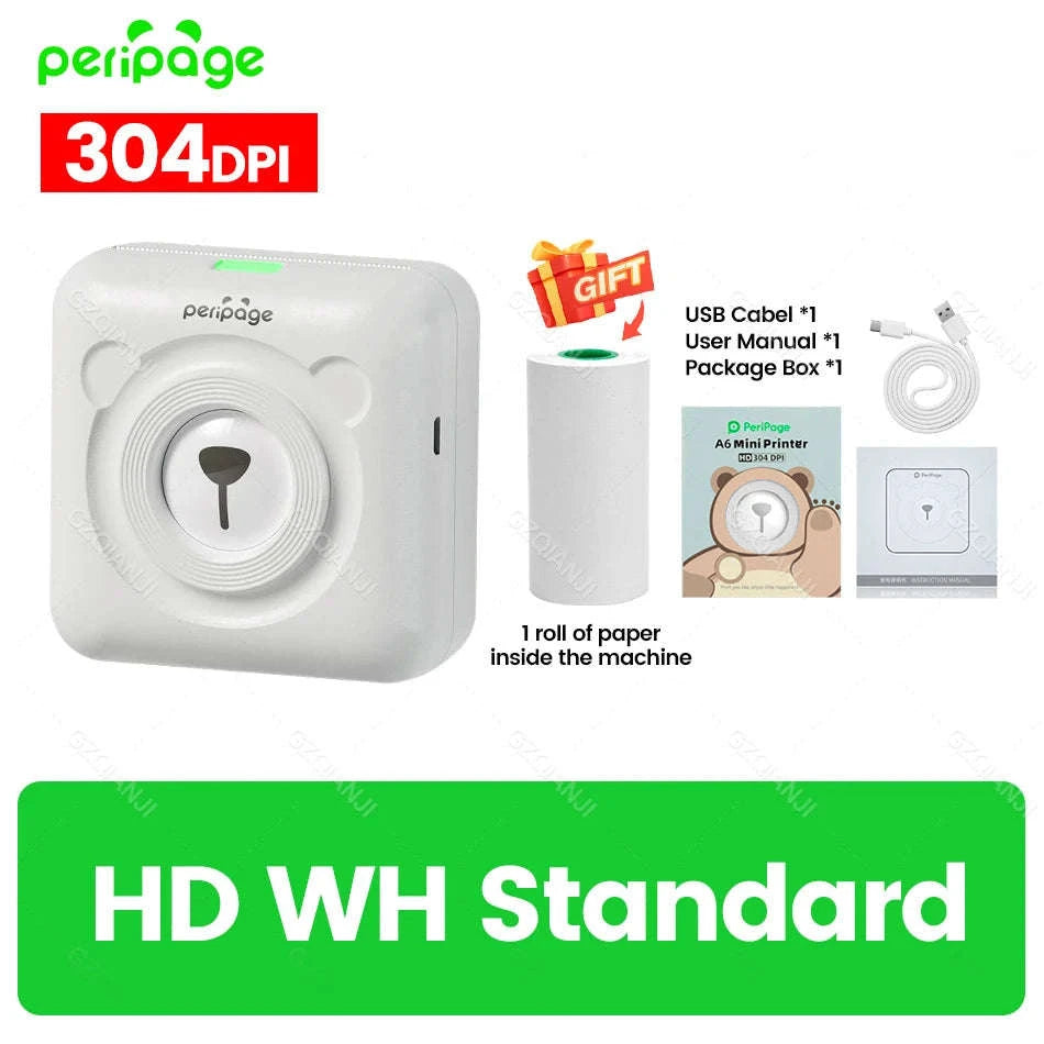 Pocket Thermal Printer 2” 304DPI Bluetooth Mini-304dpi RD Printer